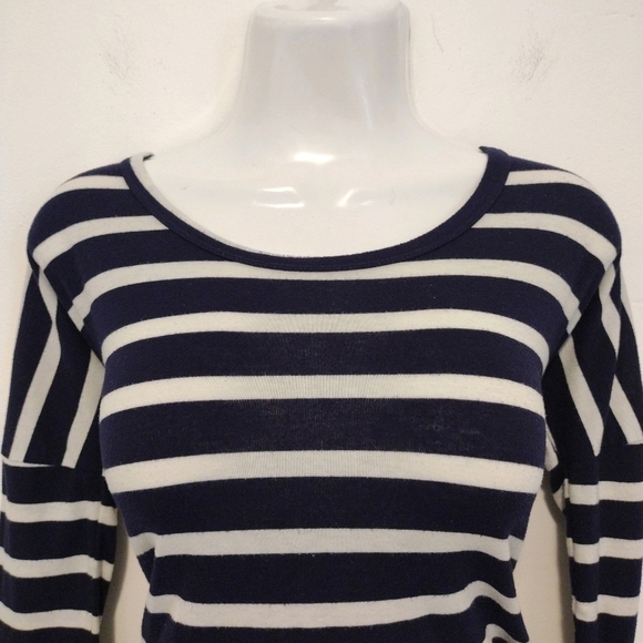 Charlotte Russe - Striped High Low Slit Shirt - Picture 2 of 11
